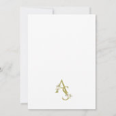 Blush & witte rozen met gouden spetters kaart (Achterkant)