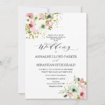 Blush & witte rozen met gouden spetters