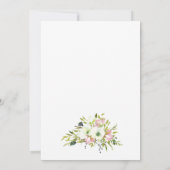 Blush & witte rozen met gouden spetters kaart (Achterkant)