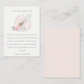 Blush Wood Floral Recipe Request Baby shower Informatiekaartje (Voorkant / Achterkant)