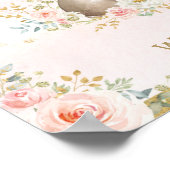 Blush Woodland Animals Baby Thumbprint Guestbook Poster (Hoek)