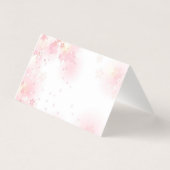 Blush Woodland Baby Meisje Gevouwen Dank je kaart (Achterkant)