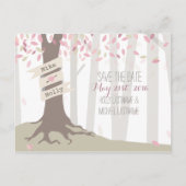 Blush Woodland bruiloft Save the Date Briefkaart (Voorkant)