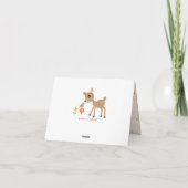 BLUSH WOODLAND DEER BABY SHOWER DANK JE KAART (Achterkant)