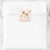 Blush Woodland Herten Baby shower Dank u Stickers (Tas)