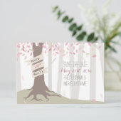 Blush Woodland Wedding Save the Date (Staand voorkant)