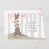 Blush Woodland Wedding Save the Date (Voorkant / Achterkant)