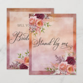 Blush word jij mijn Bridesmaid-voorstel Notitiekaartje (Voorkant / Achterkant)