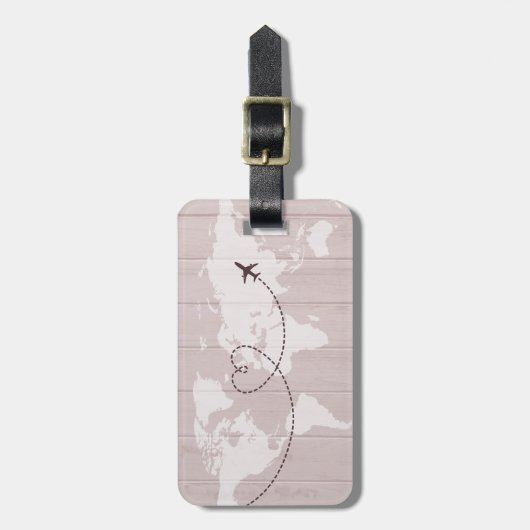 Blush Word Map Bagagelabel (Voorkant verticaal)