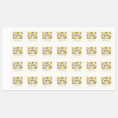 Blush Yellow and Grey Geometric Personalized Labels (Vel)