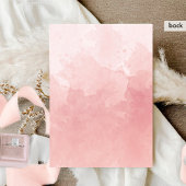 Blush zalmroze Waterverf Chic Monogram Weddenschap Kaart