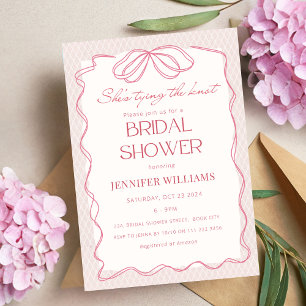 Blush Ze is het knopen van de Knot Lace Vrijgezell Kaart