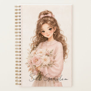 Blush Zijde Tuin Bloem Planner bewerkbaar