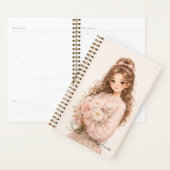 Blush Zijde Tuin Bloem Planner bewerkbaar (Display)