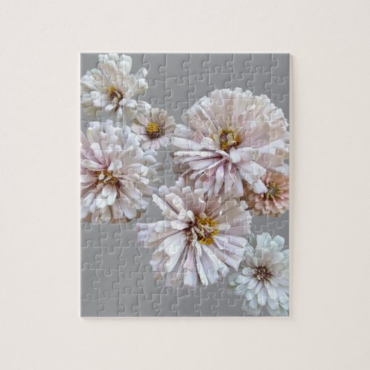 Blush Zinnia Collage Puzzel (Verticaal)