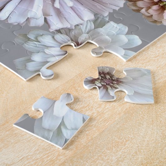 Blush Zinnia Collage Puzzle Legpuzzel (Zijkant)