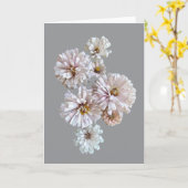 Blush Zinnia Folded Greeting Card Kaart (Gele Bloem)