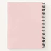 Blush zwart en wit Elegant Monogram Notitieboek (Achterkant)