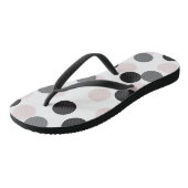 Blush & Zwart Grote Bokeh Confetti Stippen Patroon Teenslippers (Schuin)