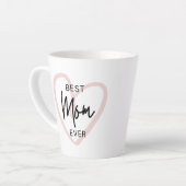 Blush Zwart Handschrift Modern Eenvoudig Hart Latte Mok (Linkerhoek)