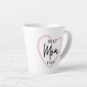 Blush Zwart Handschrift Modern Eenvoudig Hart Latte Mok (Rechterhoek)