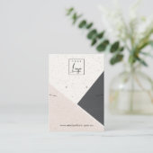 Blush Zwart Keramisch Ketting Oorbel Display Logo Visitekaartje (Staand voorkant)