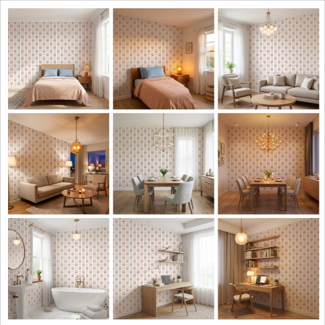 BlushBell Haven Lelietje-van-dalen Behang (A joyful floral retreat where every stay feels fresh, light, and unforgettable.)