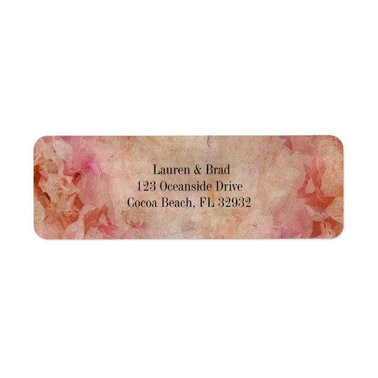 Blushed Floral  adreslabel Etiket (Voorkant)
