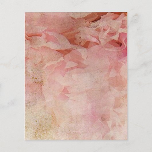 Blushed Floral Vintage Bruiloft Menu (Achterkant)