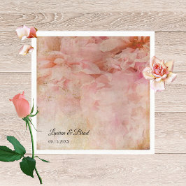 Blushed Floral Vintage bruiloft servetten