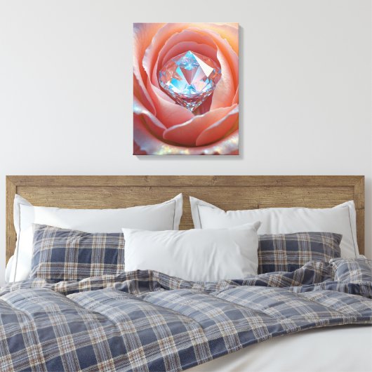 Blushfire Crystal Bloom Canvas Afdruk (Insitu (Slaapkamer))