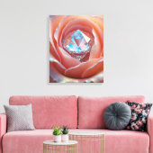 Blushfire Crystal Bloom Canvas Afdruk (Insitu (Woonkamer))