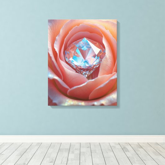 Blushfire Crystal Bloom Canvas Afdruk (Insitu (Houten vloer))