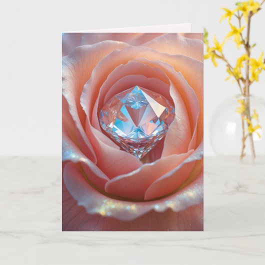 Blushfire Crystal Bloom Kaart (Gele Bloem)