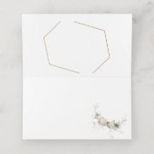 BlushFloralHuwelijksplek Houder Familie Plaatskaartje (Binnenkant ongevouwen)
