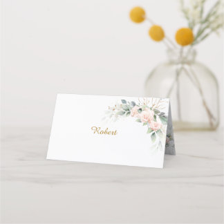 BlushFloralWedding-Place Houder Single Plaatskaartje
