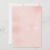 Blushing Blooms Baby shower Invitation Kaart (Achterkant)