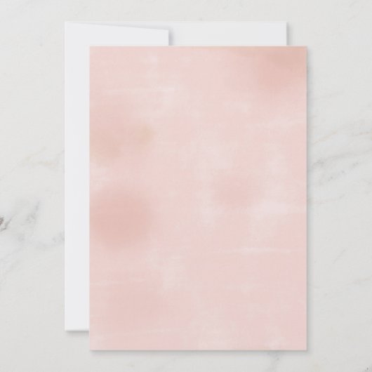 Blushing Blooms Bridal Shower Invitation Card Kaart (Achterkant)