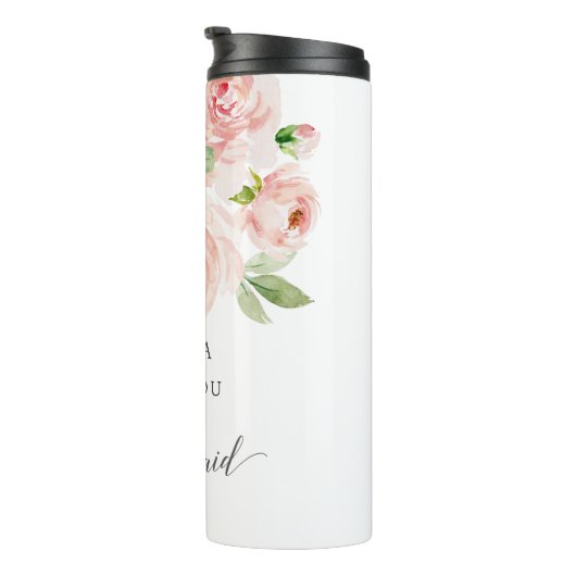 Blushing Blooms Bridesmaid Voorstel Thermosbeker (Geroteerd rechts)