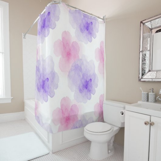 Blushing Blooms Douchegordijn (In situ)