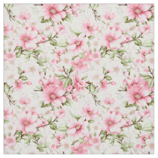 Blushing Blooms: Een symfonie van roze bloemen Stof