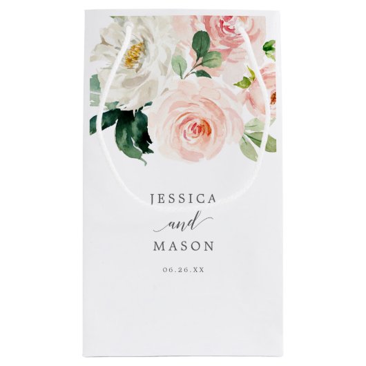 Blushing Blooms Hotel Weddenschap Gift Bag Klein Cadeauzakje (Achterkant)