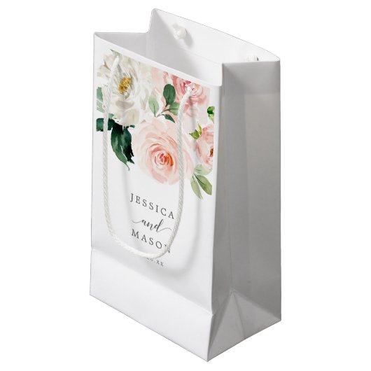 Blushing Blooms Hotel Weddenschap Gift Bag Klein Cadeauzakje (Voorkant Gekanteld)