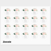 Blushing blooms liefde is lief Baby shower gunst Ronde Sticker (Vel)