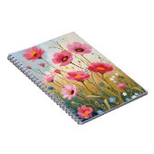 Blushing Blooms | Pink Flower Meadow Floral Notitieboek (Rechterzijde)