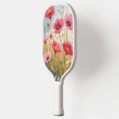 Blushing Blooms | Pink Flower Meadow Floral Pickleball Paddle (Links)