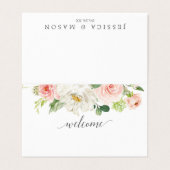 Blushing Blooms Place Cards Visitekaartje (Buitenkant ongevouwen)