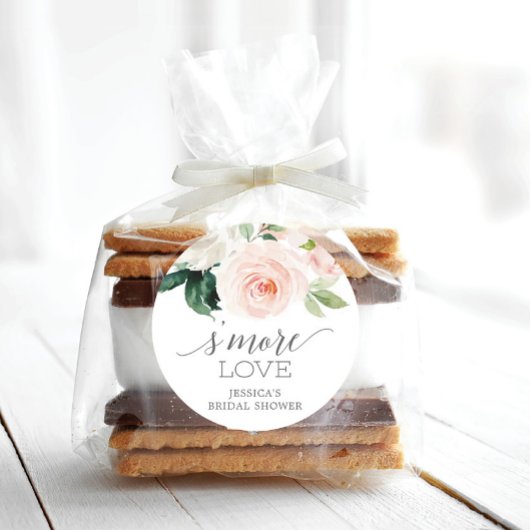 Blushing Blooms S more Love - Favour Stickers