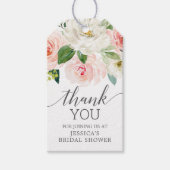 Blushing Blooms Vrijgezellenfeest Favor Tag Cadeaulabel (Voorkant)