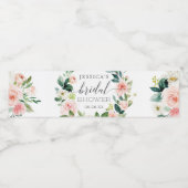 Blushing Blooms Vrijgezellenfeest Water Fles Label Waterfles Etiket (Enkel label)